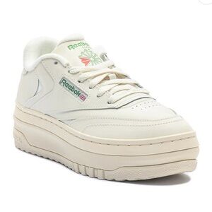Women’s Reeboks Club C Extra - Size 8 - Chalk/Green